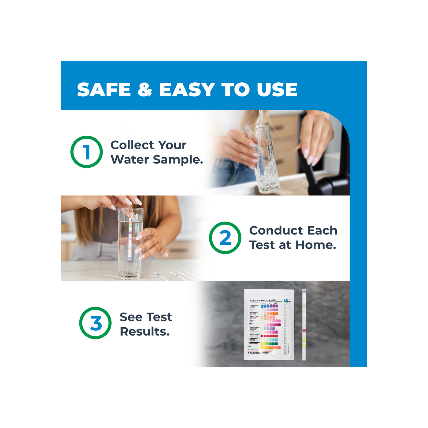 2盒 x 100% 美國製造 | Safe Home® 12-in-1 水質快測套裝 (10次)