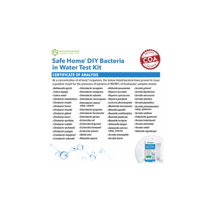 100% Made in the USA | Safe Home® Bacteria in Water Test Kit